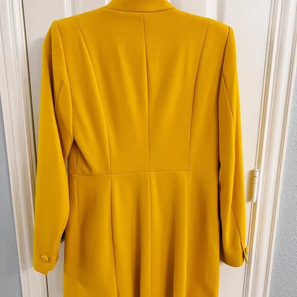 Zara Yellow Tailored Coat Jacket - Picture 2 of 3